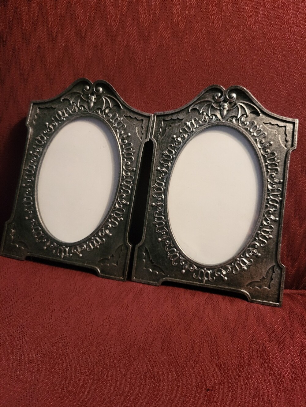 Picture frame set pair goth bat tomb gravestone Halloween